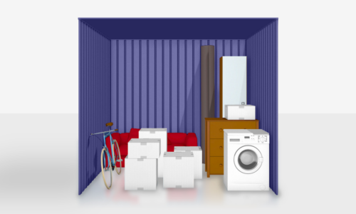 Example of a 75 square feet storage unit